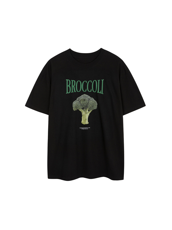 [05월23일 예약배송]브로콜리 티셔츠(블랙)